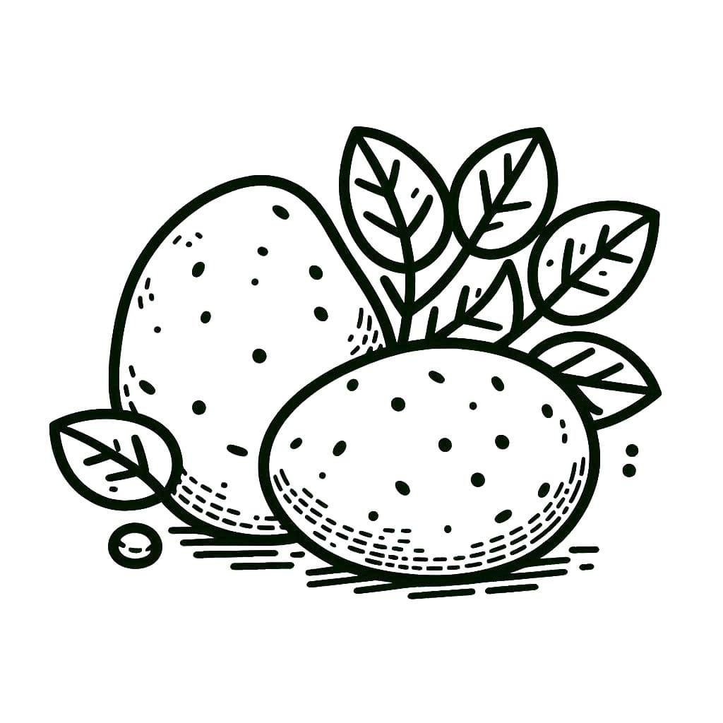 Kolorowanka Ziemniaki bezpłatny wydruku