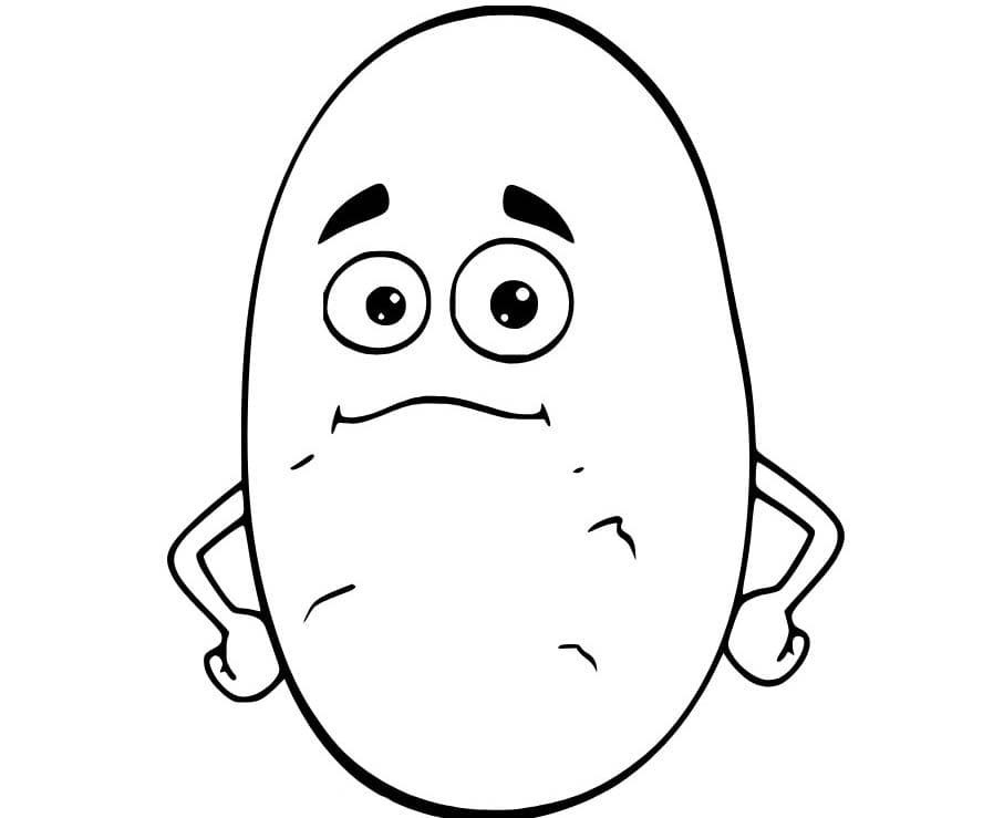 Kolorowanka Ziemniaki do druku dla dzieci