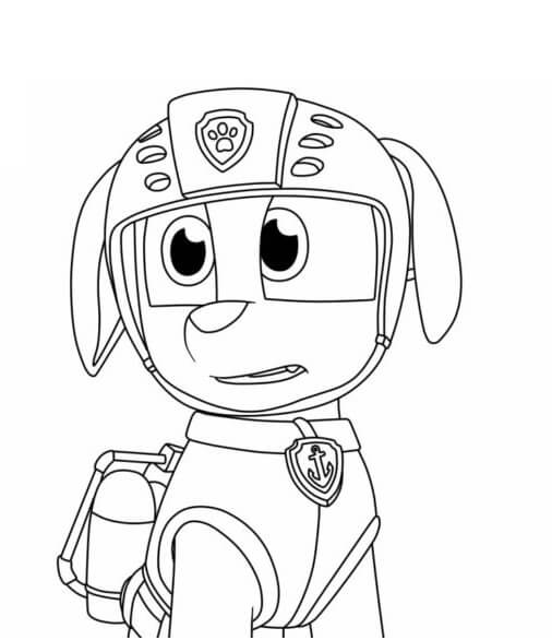 Kolorowanka Zuma Psi Patrol bezpłatna podstawowy do druku