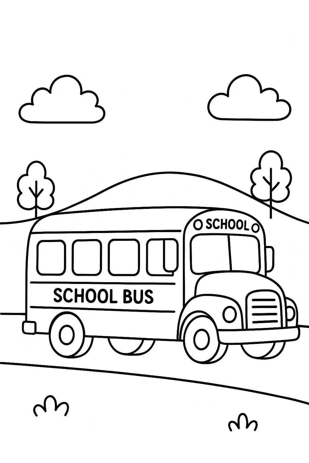 Kolorowanka Autobus Szkolny bezpłatny