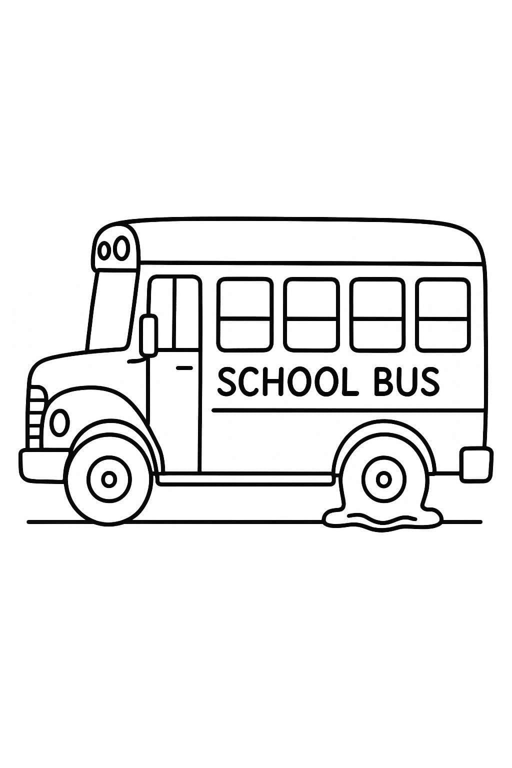 Kolorowanka Autobus Szkolny wydruku