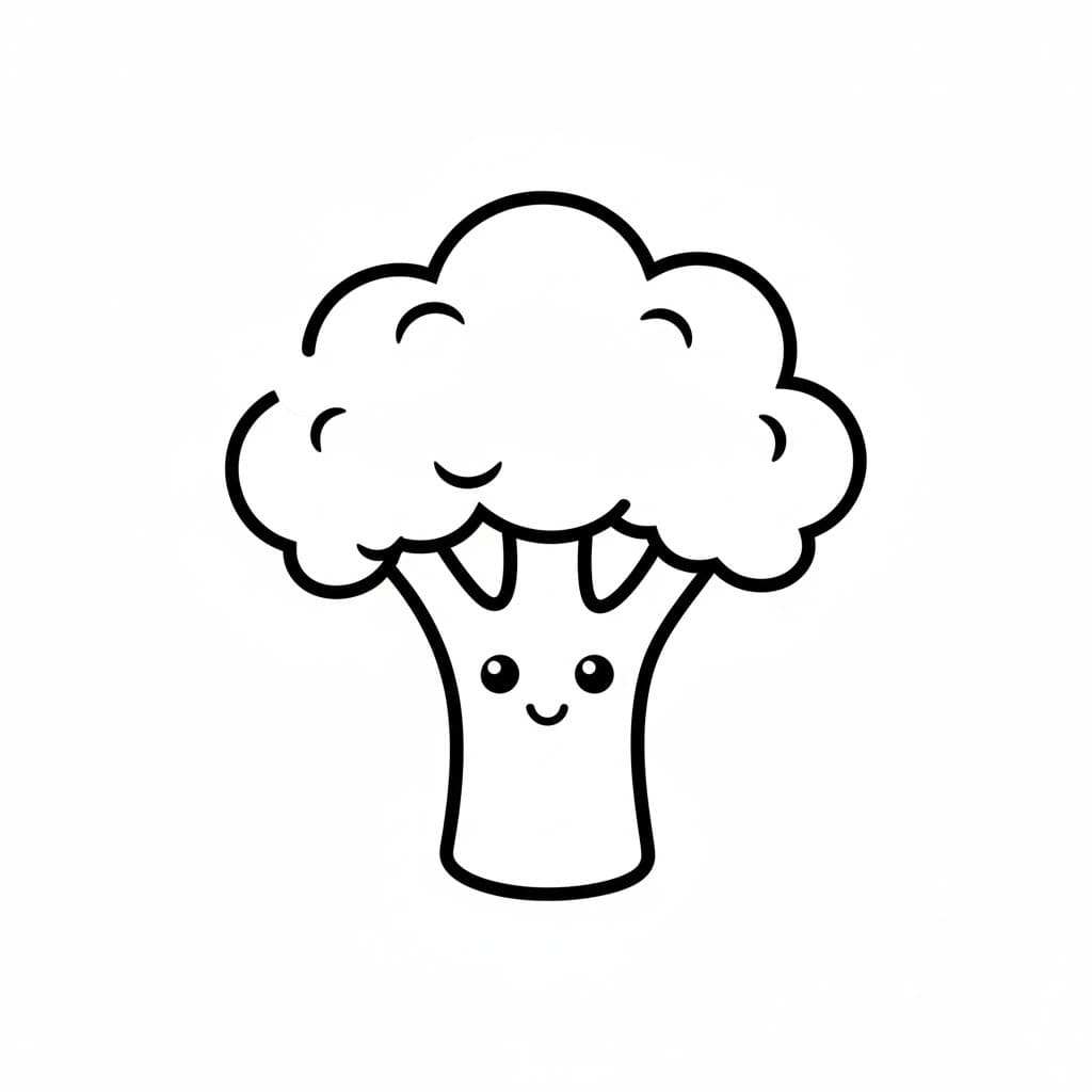 Kolorowanka Brokuły bezpłatny dla dzieci