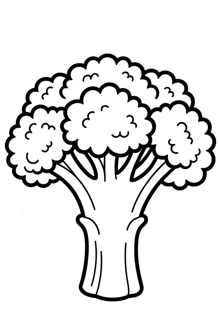 Kolorowanka Brokuły bezpłatny łatwy