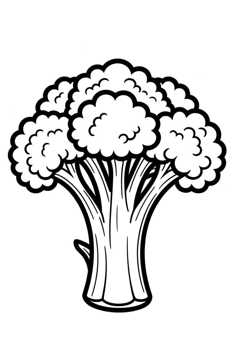 Kolorowanka Brokuły bezpłatny podstawowy