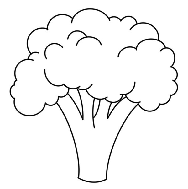 Kolorowanka Brokuły bezpłatny prosty