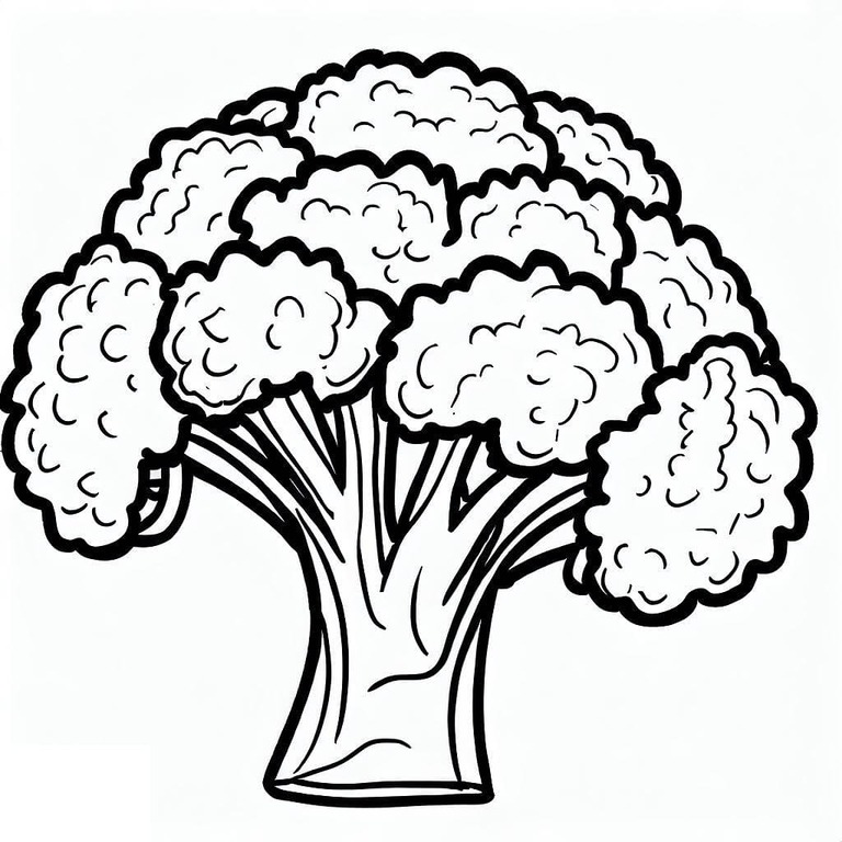 Kolorowanka Brokuły bezpłatny