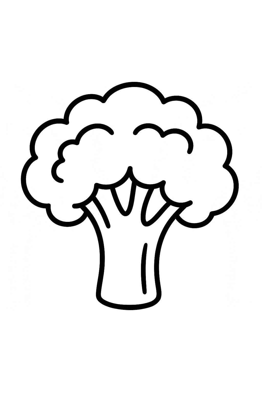 Kolorowanka Brokuły wydruku dla dzieci