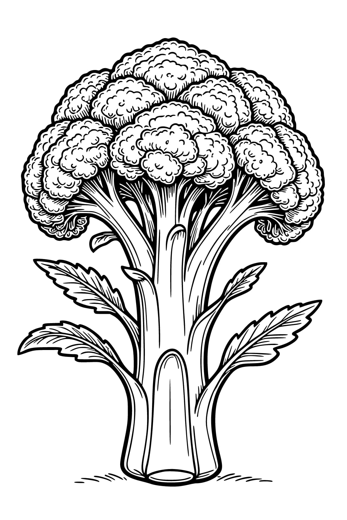 Kolorowanka Brokuły wydruku łatwy
