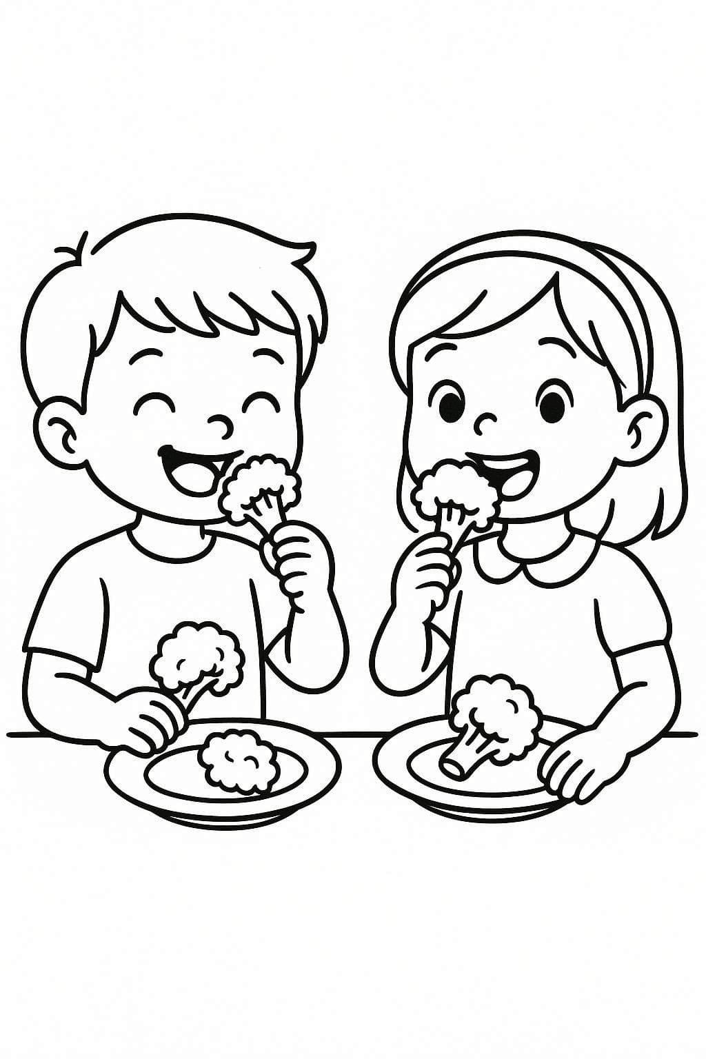 Kolorowanka Brokuły wydruku podstawowy