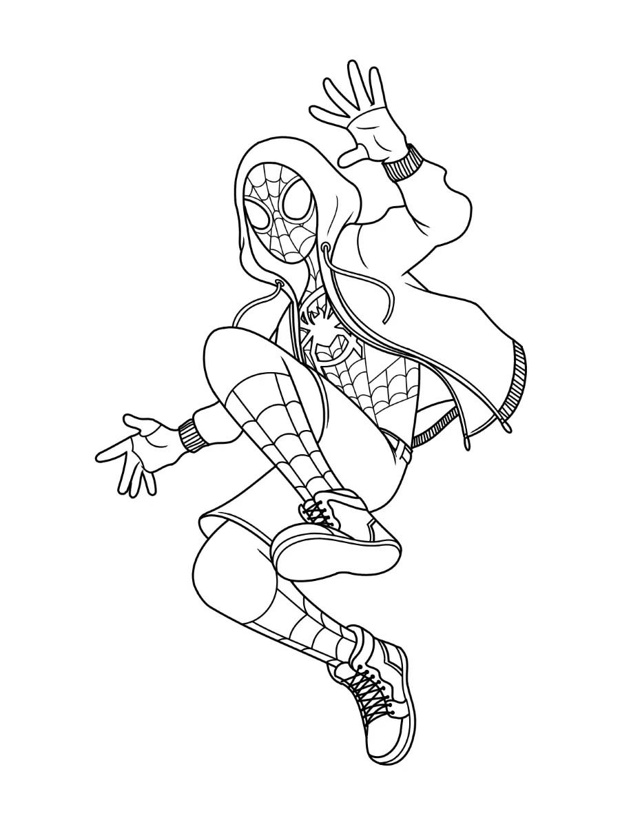 Kolorowanka Ghost Spider bezpłatna łatwy do druku