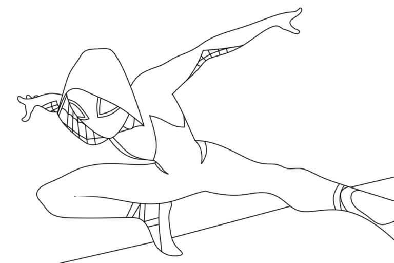 Kolorowanka Ghost Spider bezpłatny wydruku