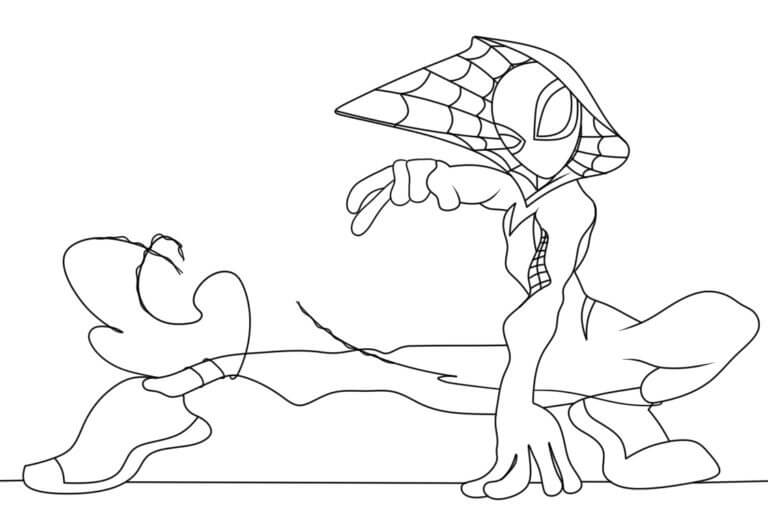 Kolorowanka Ghost Spider do druku