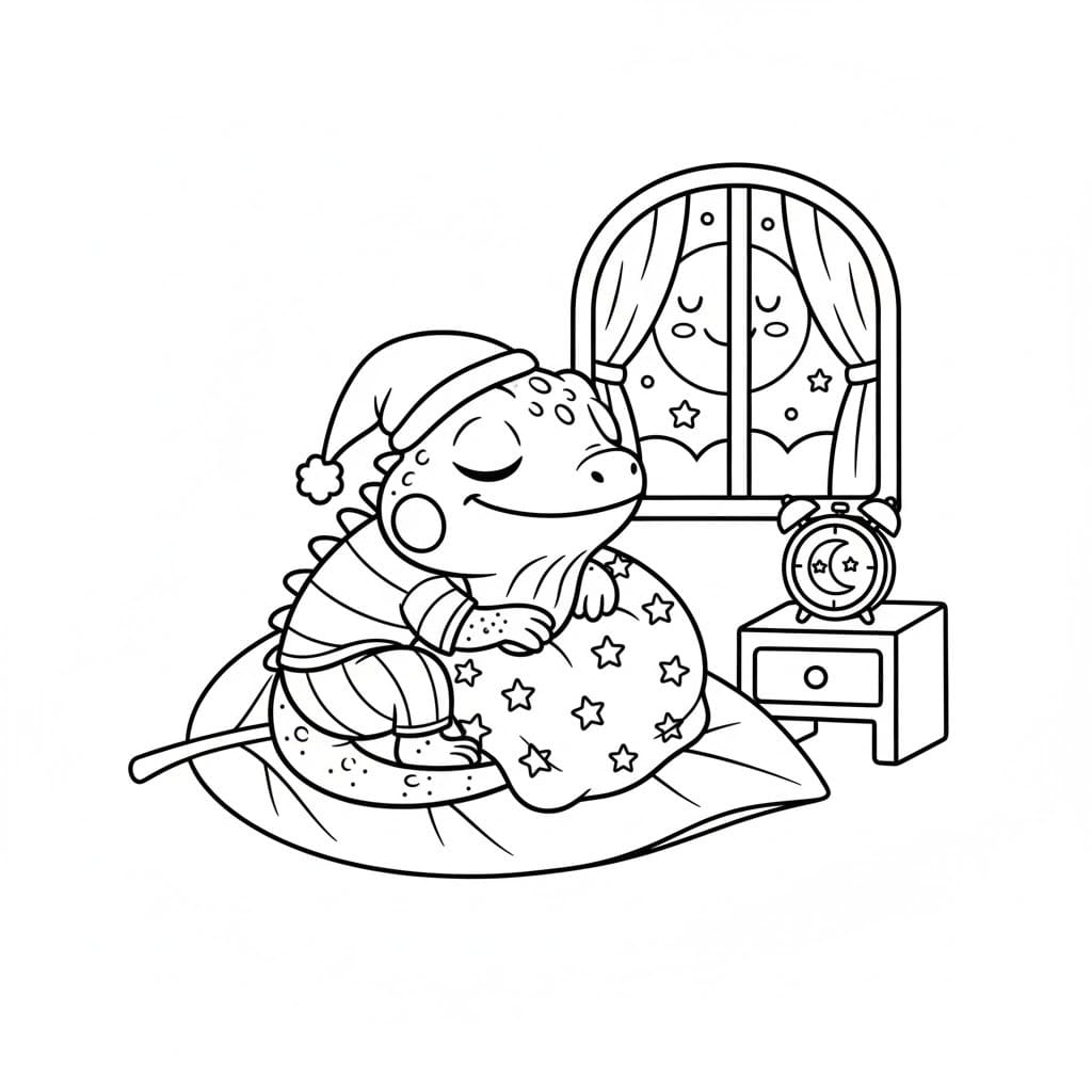 Kolorowanka Iguana bezpłatny dla dzieci