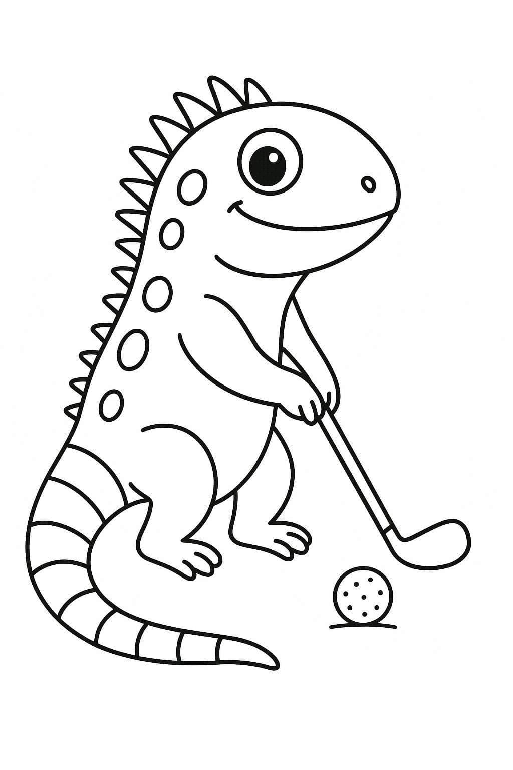 Kolorowanka Iguana bezpłatny łatwy