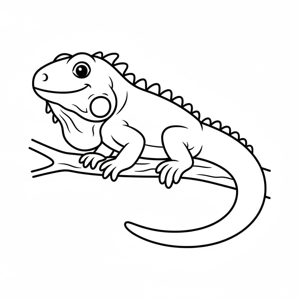 Kolorowanka Iguana bezpłatny podstawowy