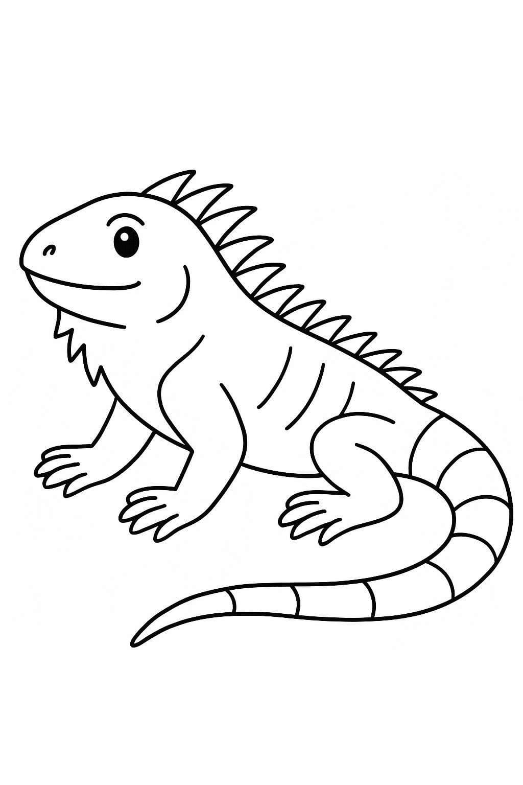 Kolorowanka Iguana bezpłatny prosty