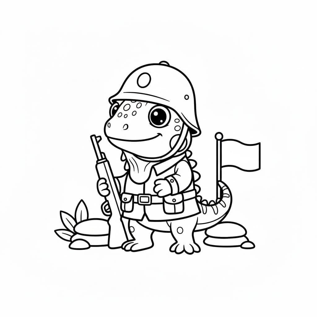 Kolorowanka Iguana wydruku podstawowy