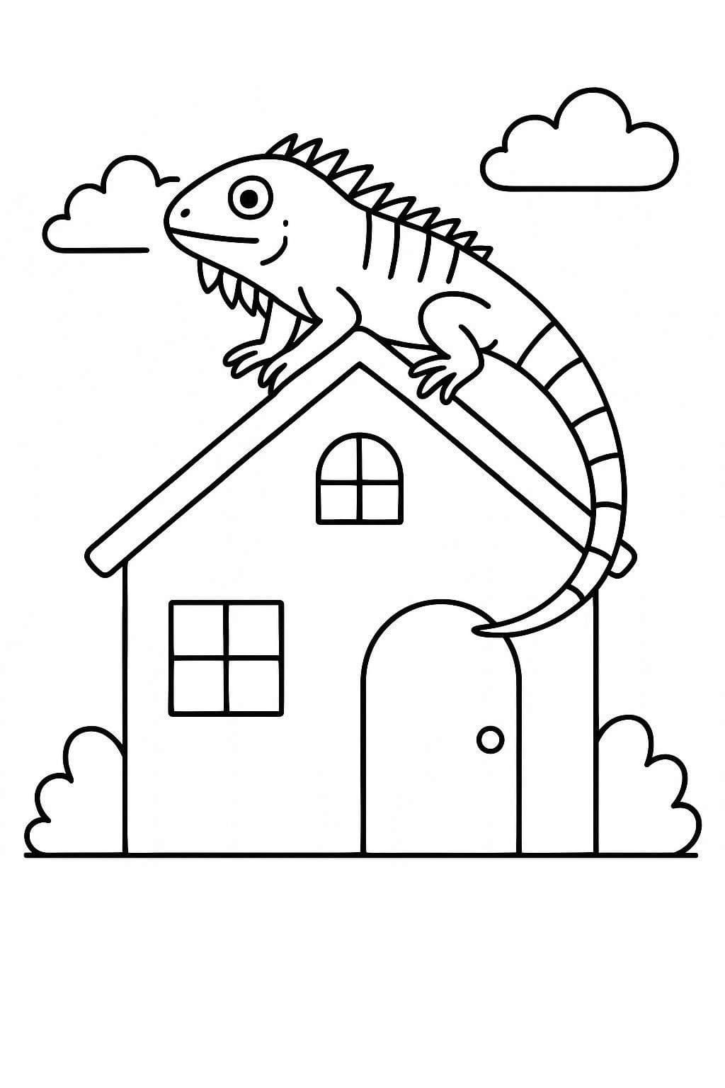 Kolorowanka Iguana wydruku prosty