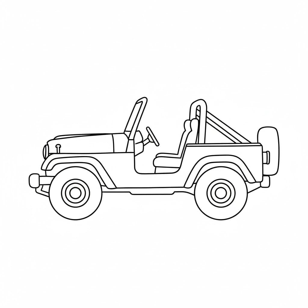 Kolorowanka Jeep bezpłatny dla dzieci