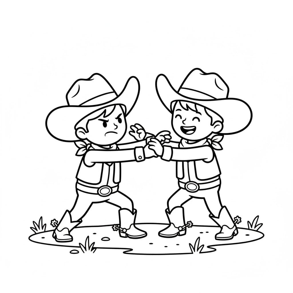 Kolorowanka Kowboj bezpłatny łatwy