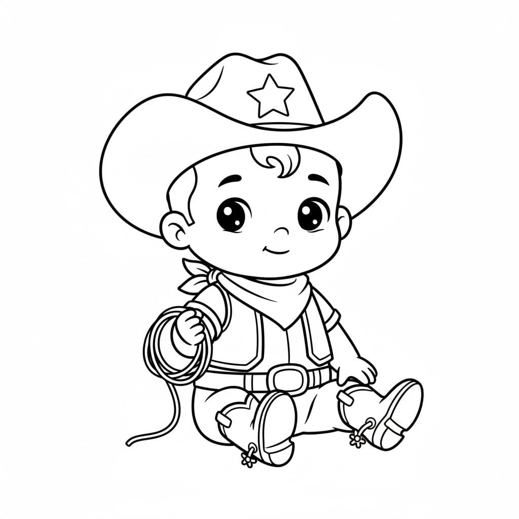 Kolorowanka Kowboj bezpłatny podstawowy