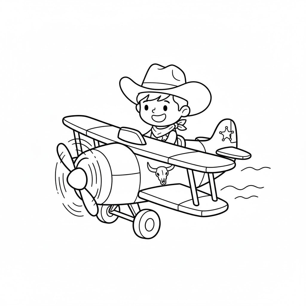 Kolorowanka Kowboj bezpłatny wydruku