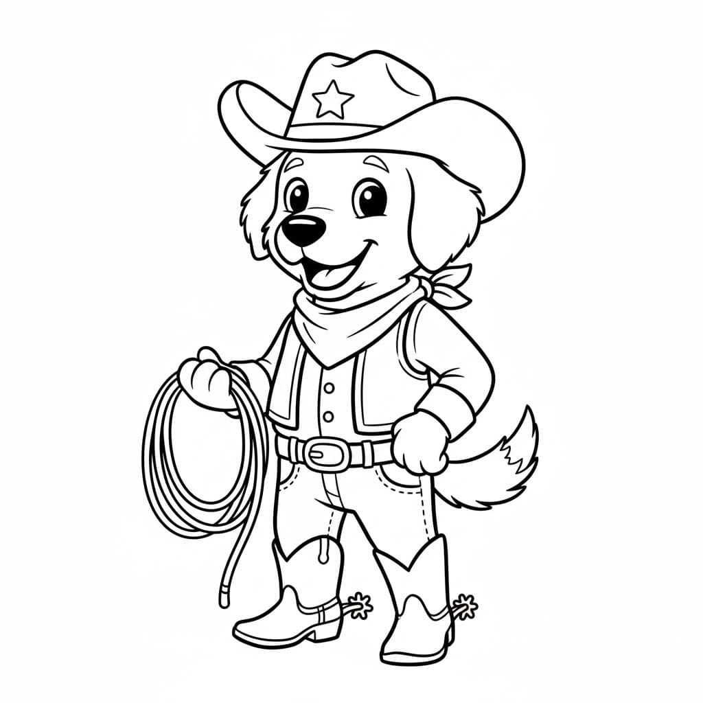 Kolorowanka Kowboj bezpłatny