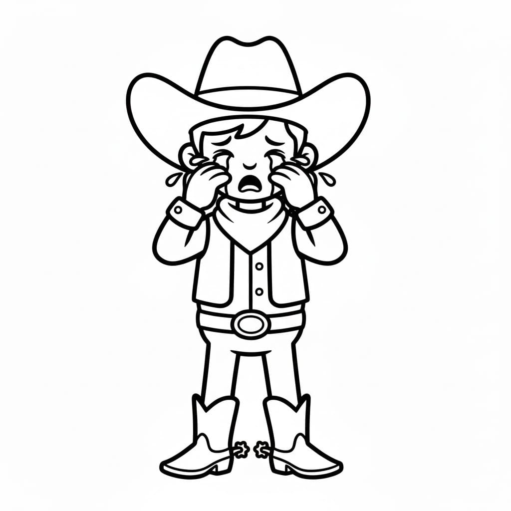 Kolorowanka Kowboj dla dzieci