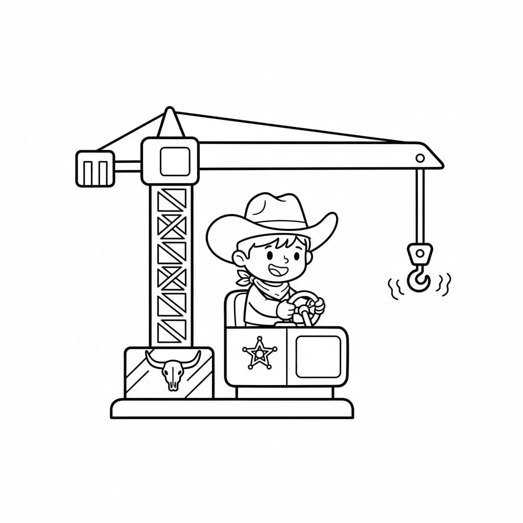 Kolorowanka Kowboj wydruku łatwy