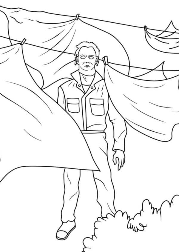 Kolorowanka Michael Myers bezpłatny dla dzieci