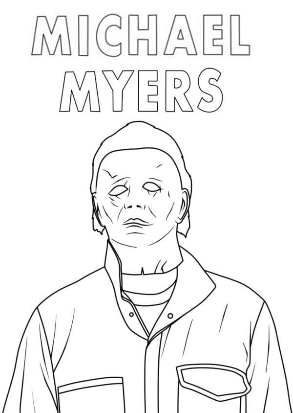 Kolorowanka Michael Myers bezpłatny wydruku dla dzieci