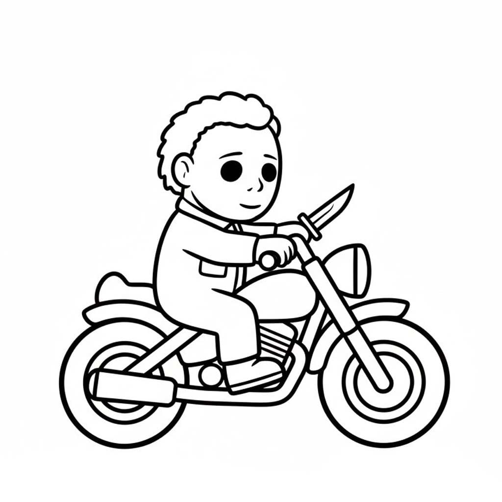 Kolorowanka Michael Myers podstawowy u dzieci