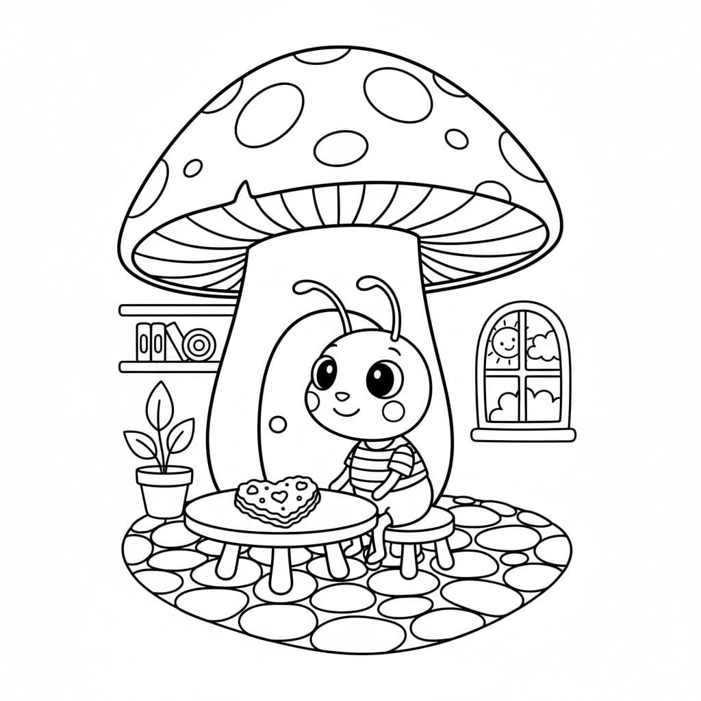 Kolorowanka Mrówki bezpłatnie podstawowy