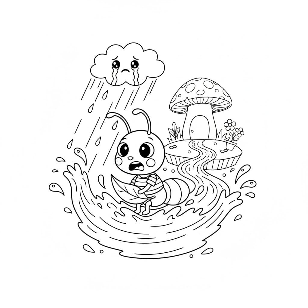 Kolorowanka Mrówki dla dzieci