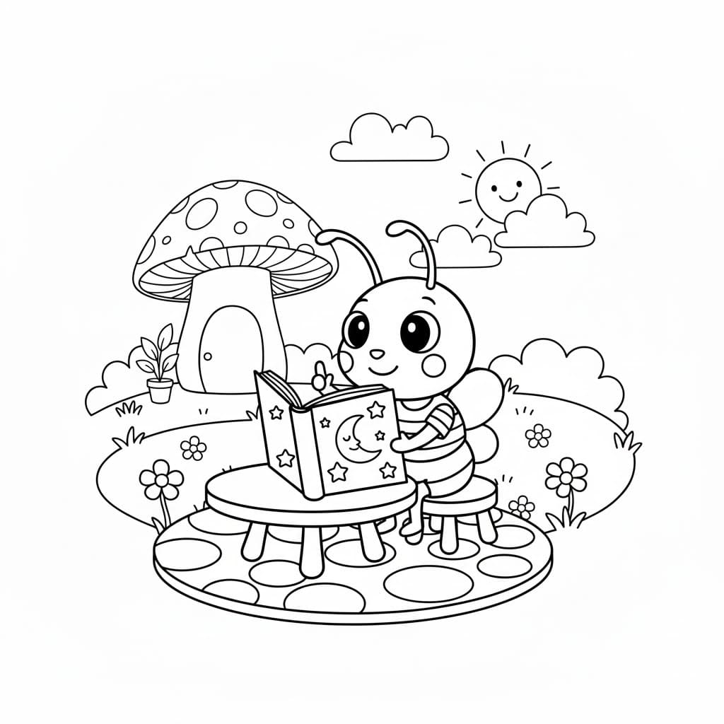 Kolorowanka Mrówki do druku dla dzieci