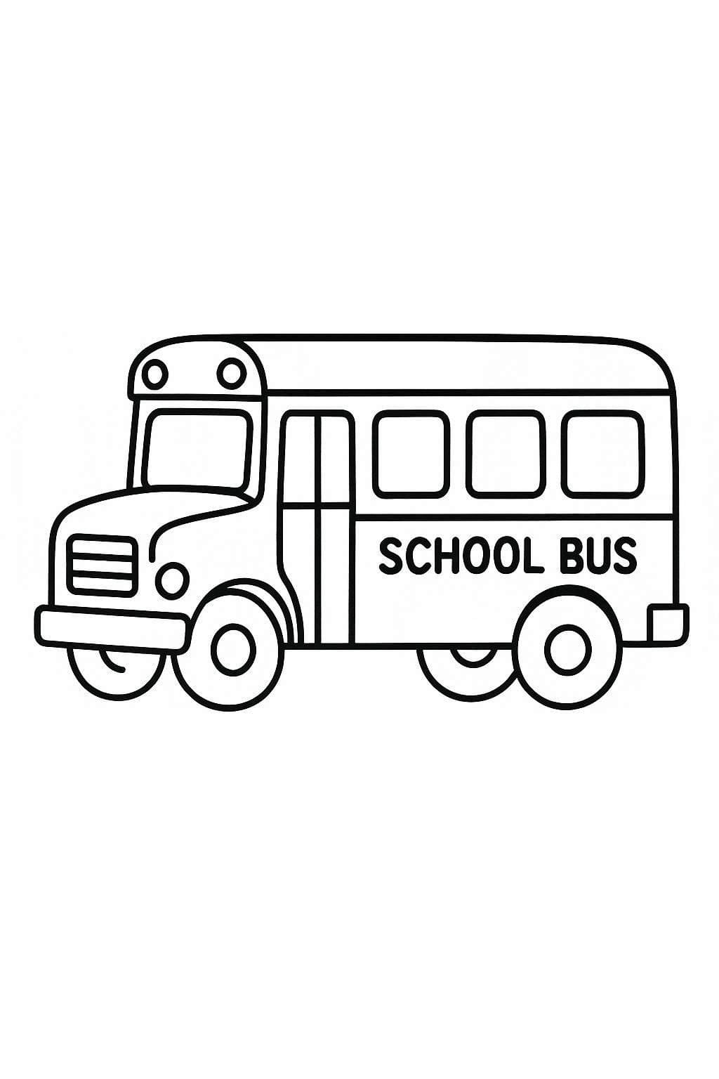 Kolorowanka Narysuj Autobus Szkolny wydruku