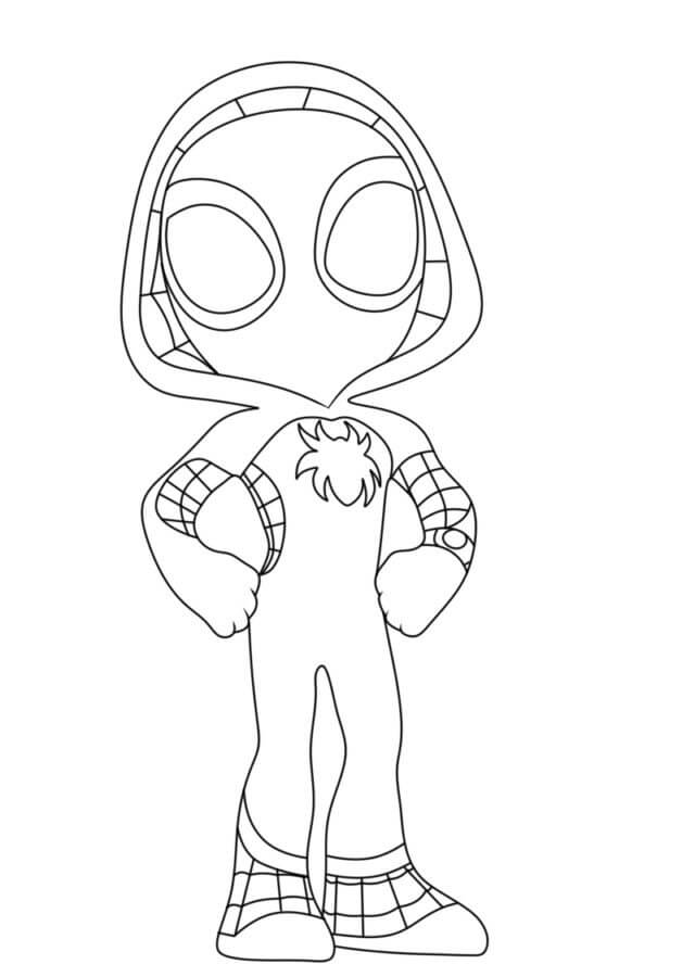 Kolorowanka Narysuj Ghost Spider 6