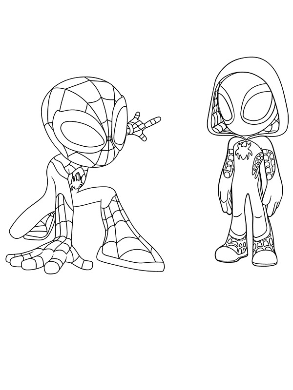 Kolorowanka Narysuj Ghost Spider 7