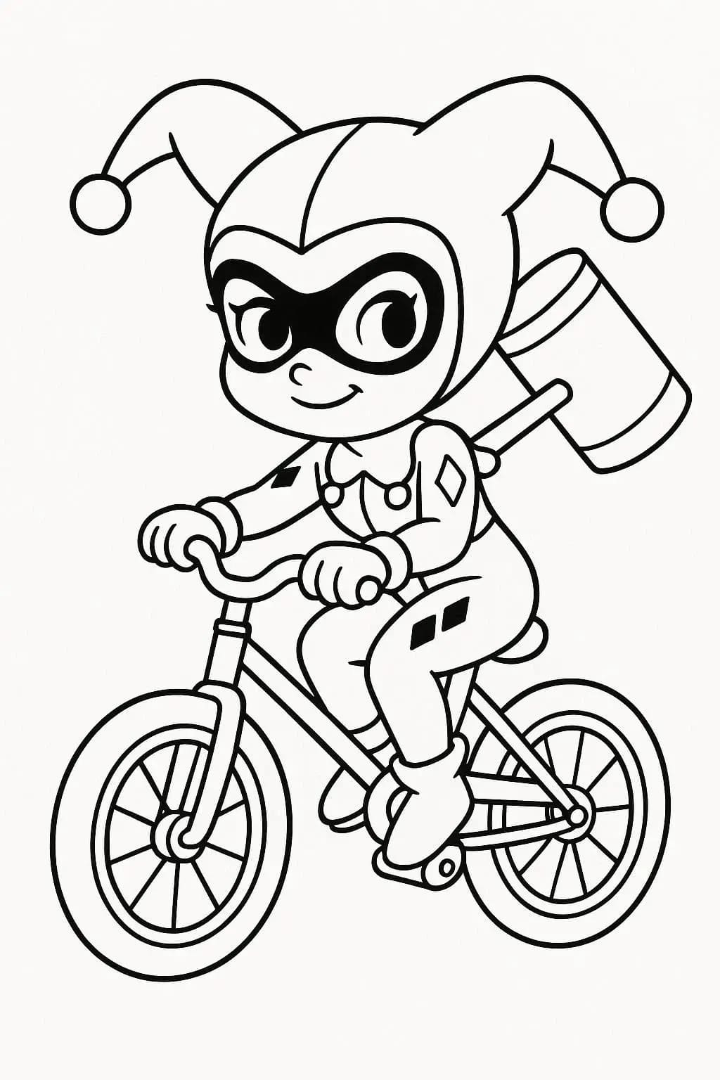 Kolorowanka Narysuj Harley Quinn 4