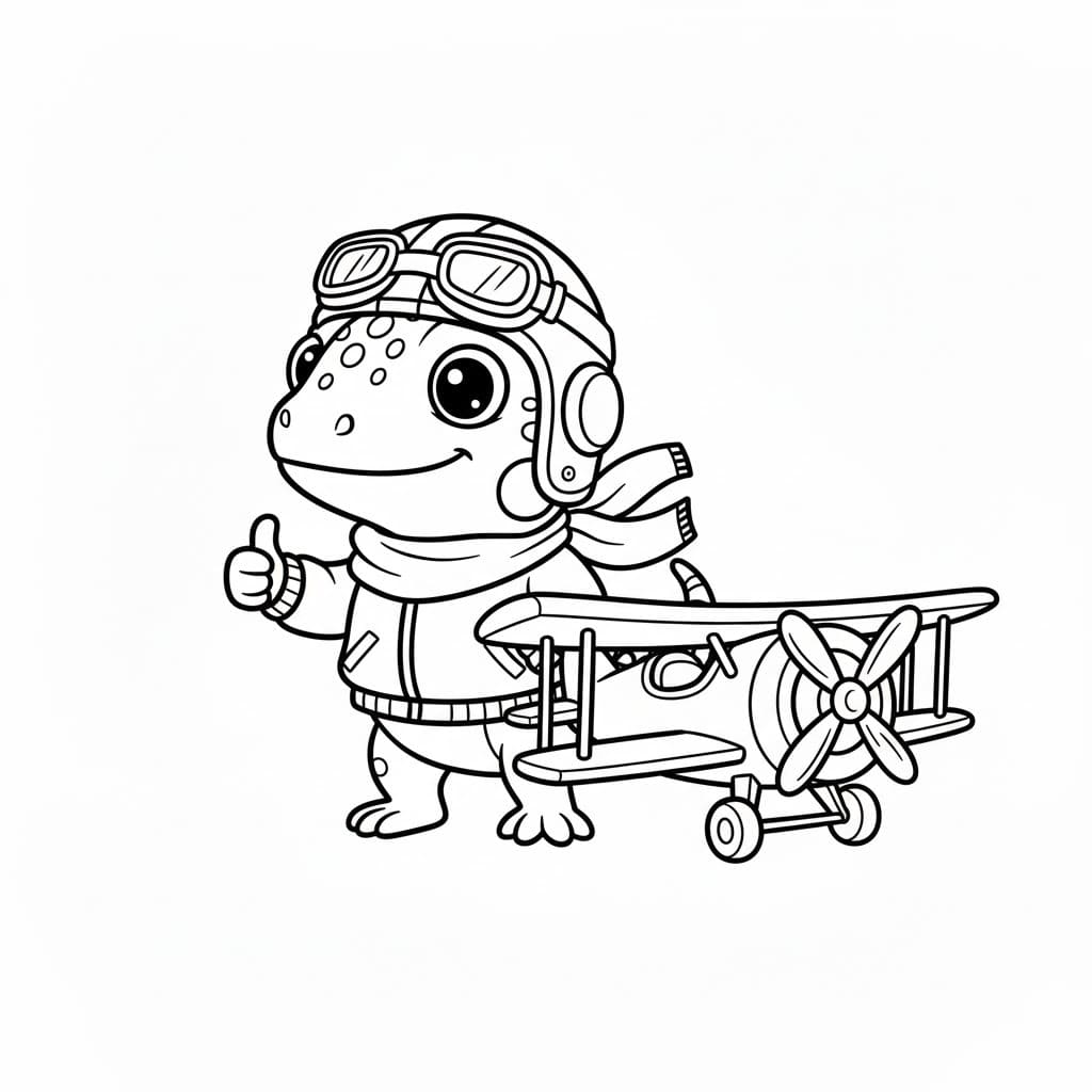 Kolorowanka Narysuj Iguana 7