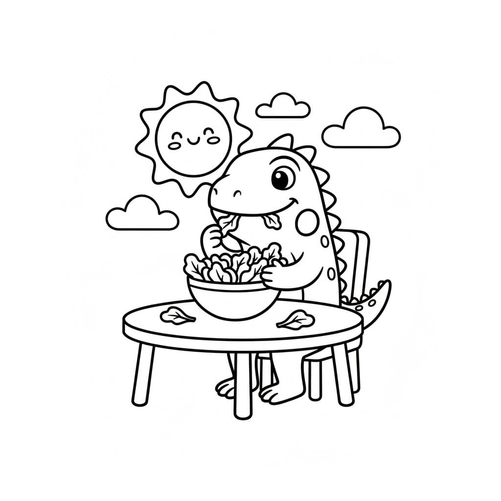 Kolorowanka Narysuj Iguana bezpłatny łatwy