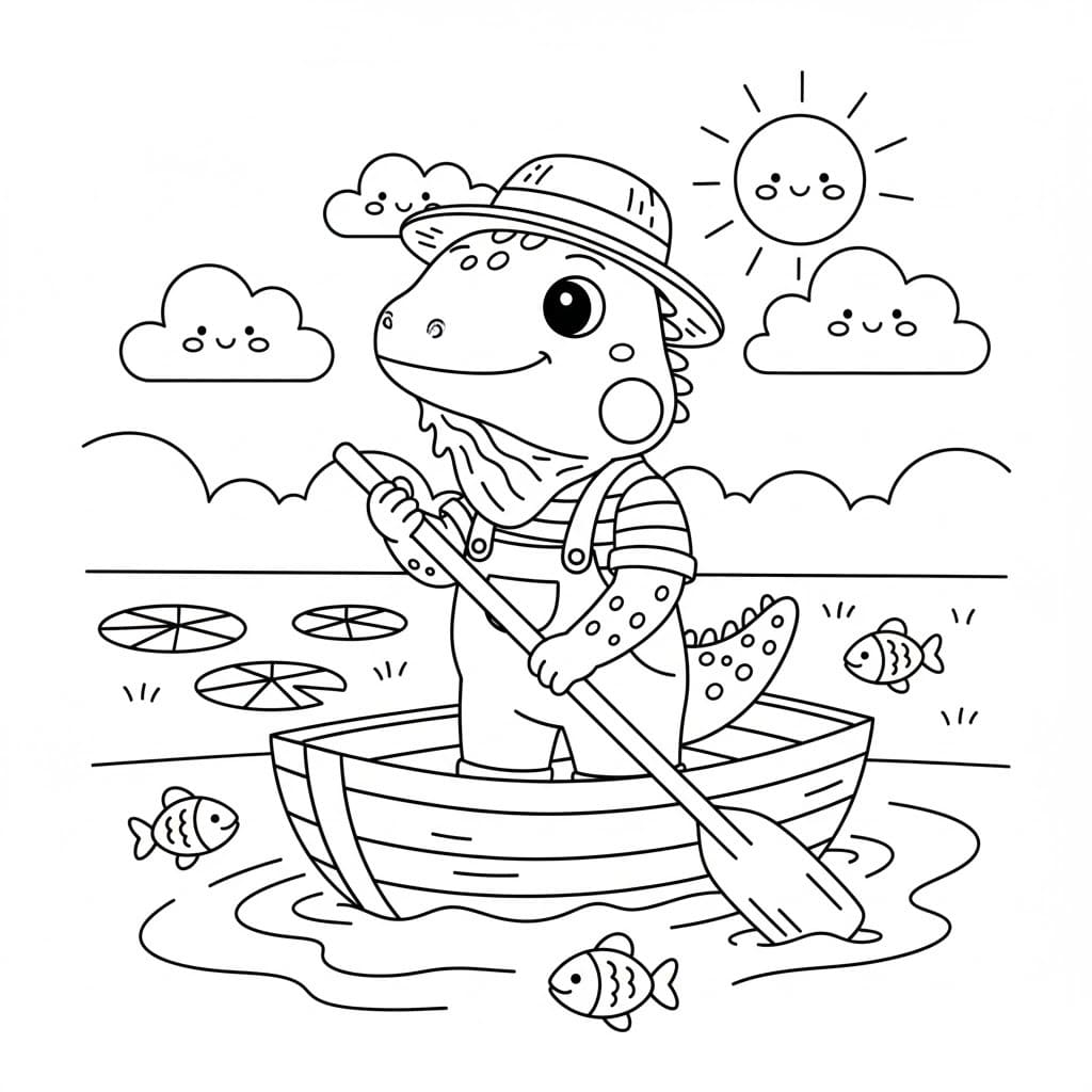 Kolorowanka Narysuj Iguana bezpłatny