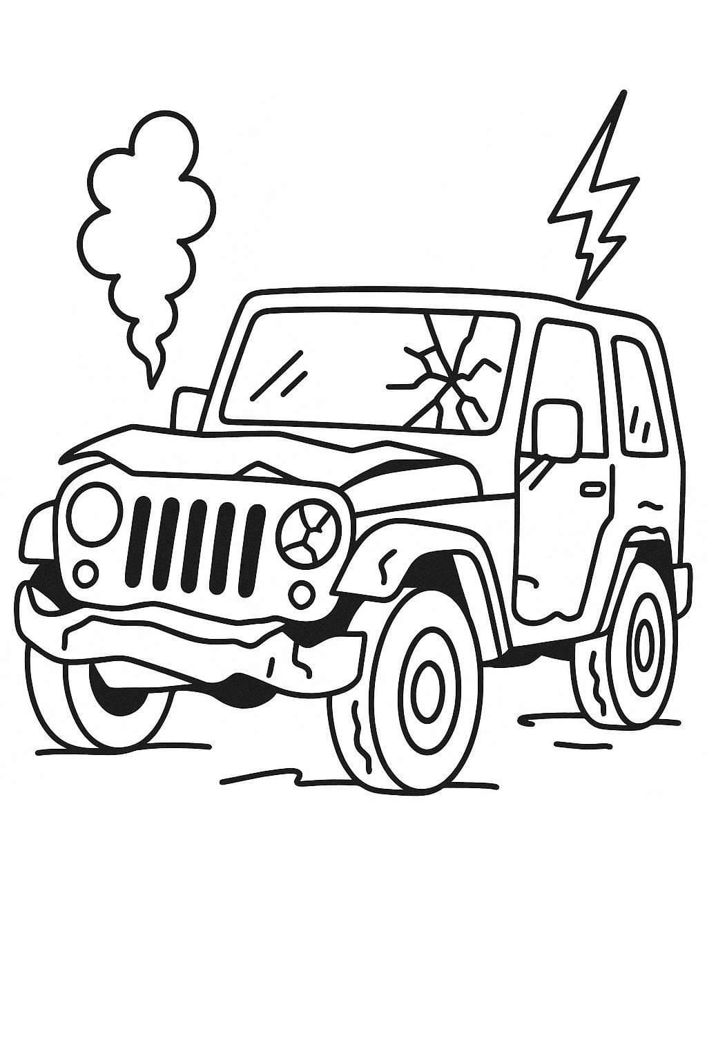 Kolorowanka Narysuj Jeep 3