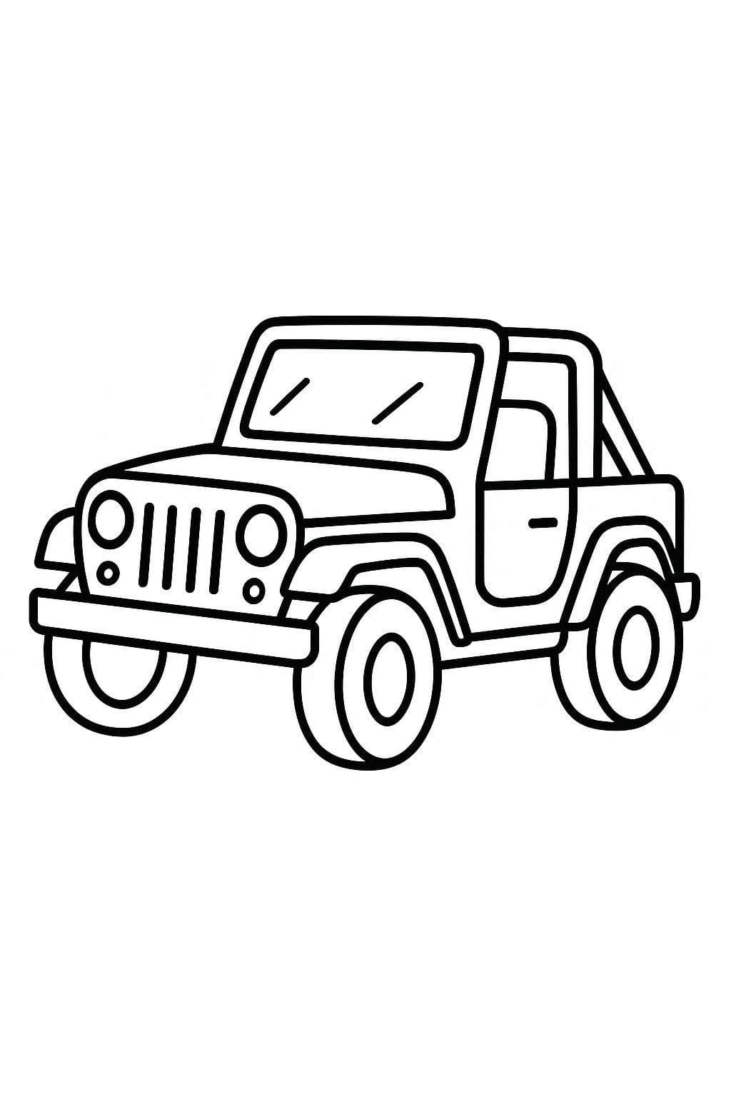 Kolorowanka Narysuj Jeep 4