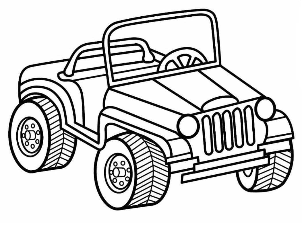 Kolorowanka Narysuj Jeep 6
