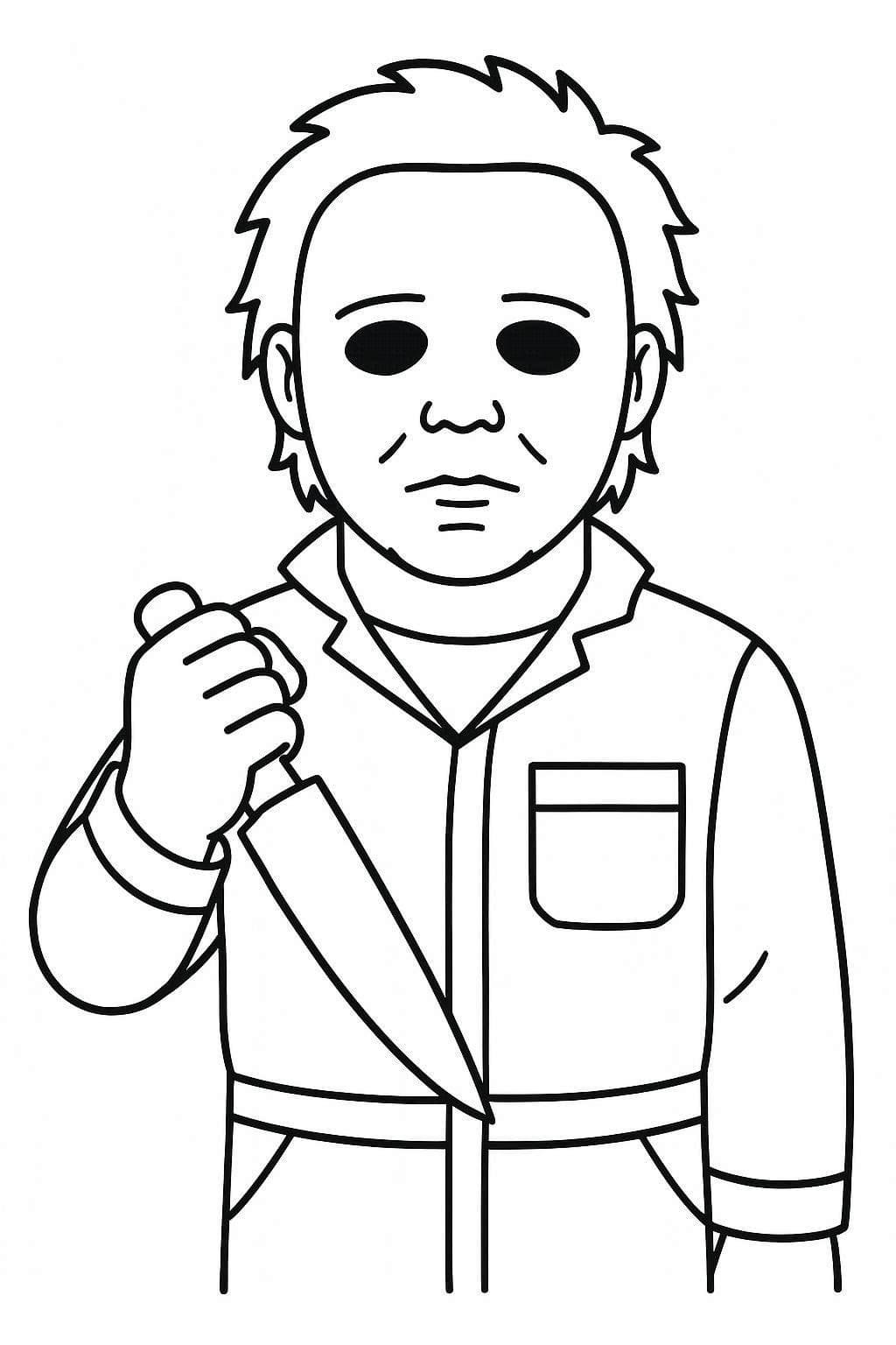 Kolorowanka Narysuj Michael Myers 3
