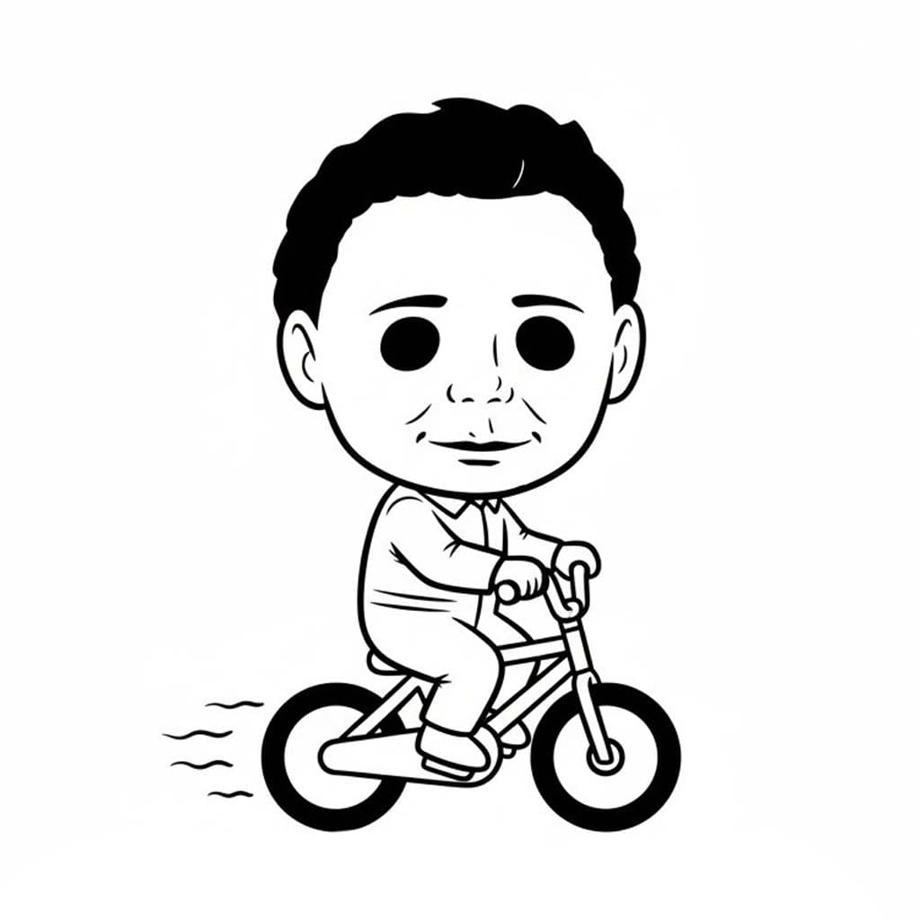 Kolorowanka Narysuj Michael Myers 4