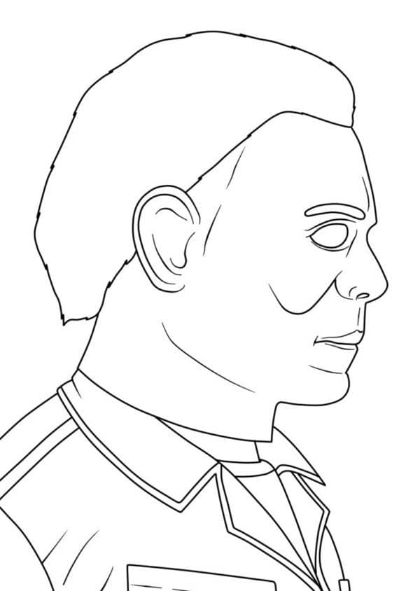 Kolorowanka Narysuj Michael Myers 6