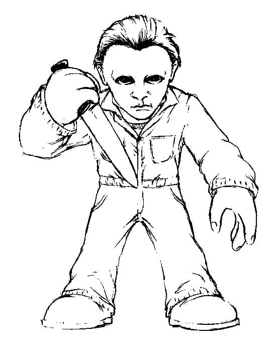 Kolorowanka Narysuj Michael Myers 8