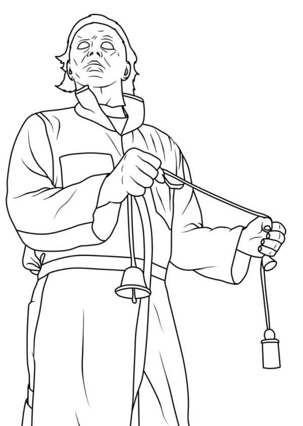 Kolorowanka Narysuj Michael Myers bezpłatny wydruku